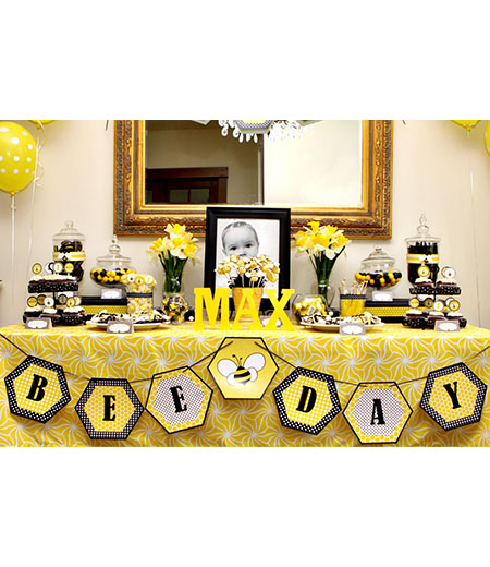 Bumble Bee Day Birthday Party Printables Collection